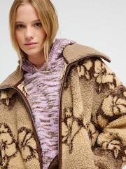 „Roxy Feels Like Winter“ negabaritinė „Sherpa“ striukė su užtrauktuku - 6 paveikslėlis iš 7