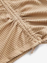 Neutral Textured Ruche Front T-Shirt (3-16yrs) - Image 6 of 6