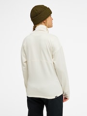 Roxy White Snowstride Half Zip Fleece - Technical Mid Layer Top - Image 2 of 7