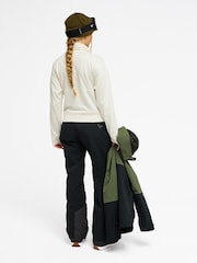 Roxy White Snowstride Half Zip Fleece - Technical Mid Layer Top - Image 4 of 7