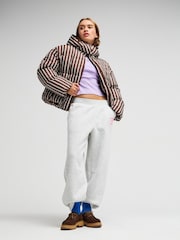 Roxy Brown Stripe Diamond Forest Hooded Puffer Jacket - Image 2 of 7