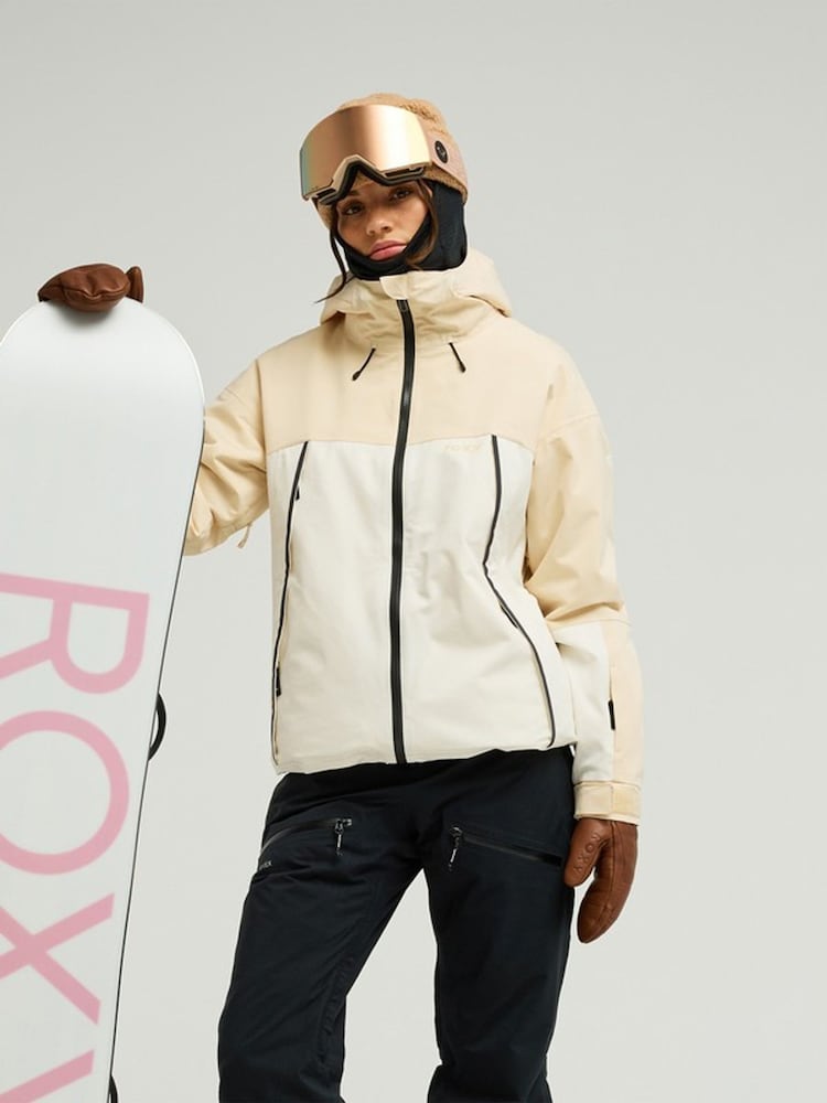 Roxy Yellow/White Ice Bounded Technical Snow Jacket - Image 1 of 4