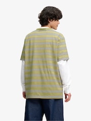 SUPERDRY Green Oversized Stripe T-Shirt - Image 4 of 8