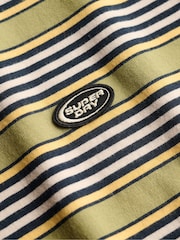 SUPERDRY Green Oversized Stripe T-Shirt - Image 7 of 8