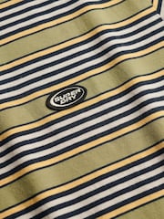 SUPERDRY Green Oversized Stripe T-Shirt - Image 8 of 8