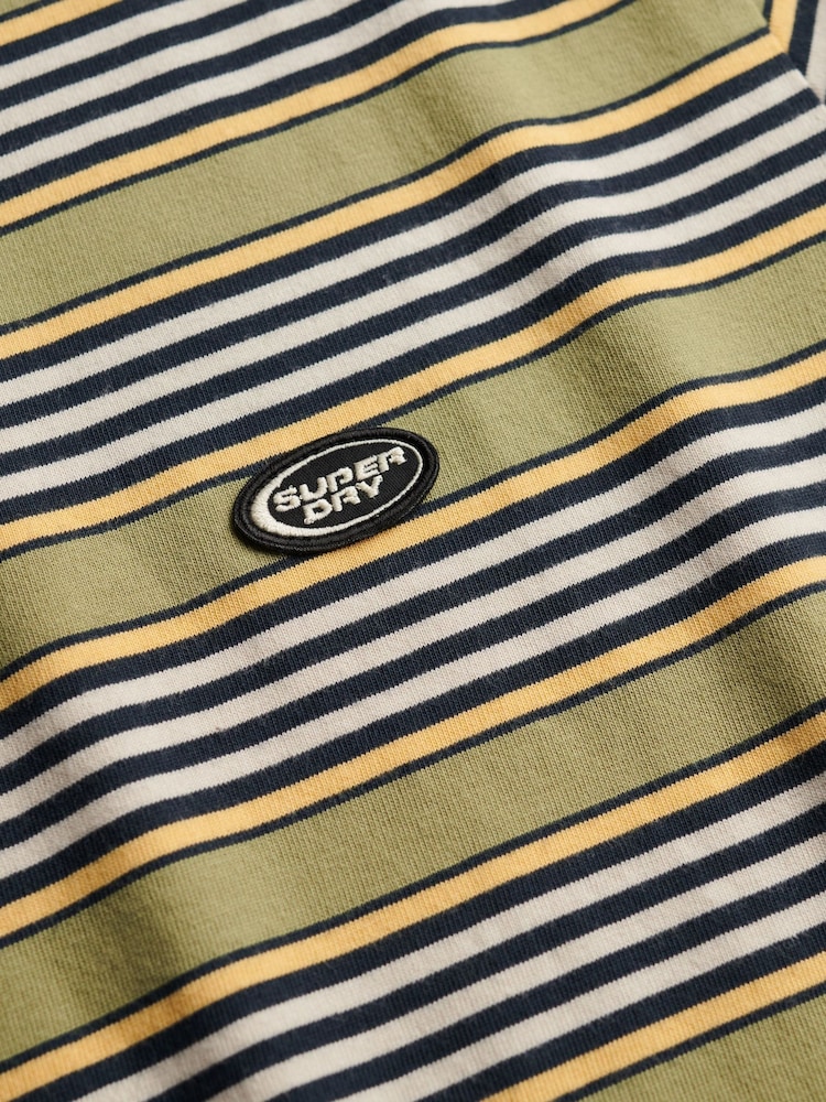 SUPERDRY Green Oversized Stripe T-Shirt - Image 8 of 8 SUPERDRY Green Oversized Stripe T-Shirt - Image 8 of 8
