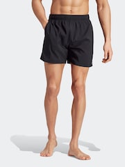 adidas Dark Black Solid CLX Short Length Swim Shorts - Image 1 of 9