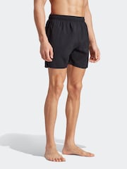 adidas Dark Black Solid CLX Short Length Swim Shorts - Image 4 of 9
