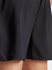 adidas Dark Black Solid CLX Short Length Swim Shorts - Image 6 of 9