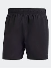 adidas Dark Black Solid CLX Short Length Swim Shorts - Image 8 of 9