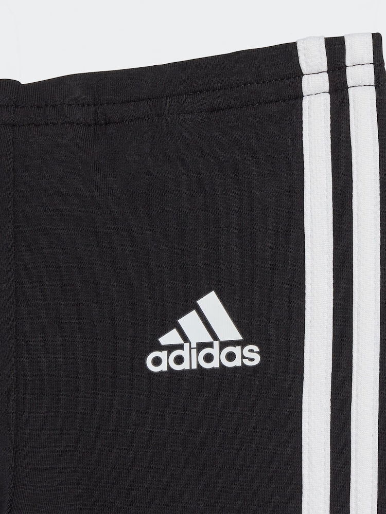 adidas Black/Red Kids Sportswear Tiberio 3-Stripes Colourblock Tracksuit Set - Image 4 of 4