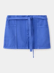 Mango Blue TIe Waist Denim Mini Skirt - Image 5 of 7