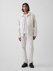 Gap White Canvas Relaxed Shirt Jacket - Image 3 of 5