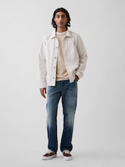 Gap White Canvas Relaxed Shirt Jacket - Image 4 of 5