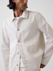 Gap White Canvas Relaxed Shirt Jacket - Image 5 of 5
