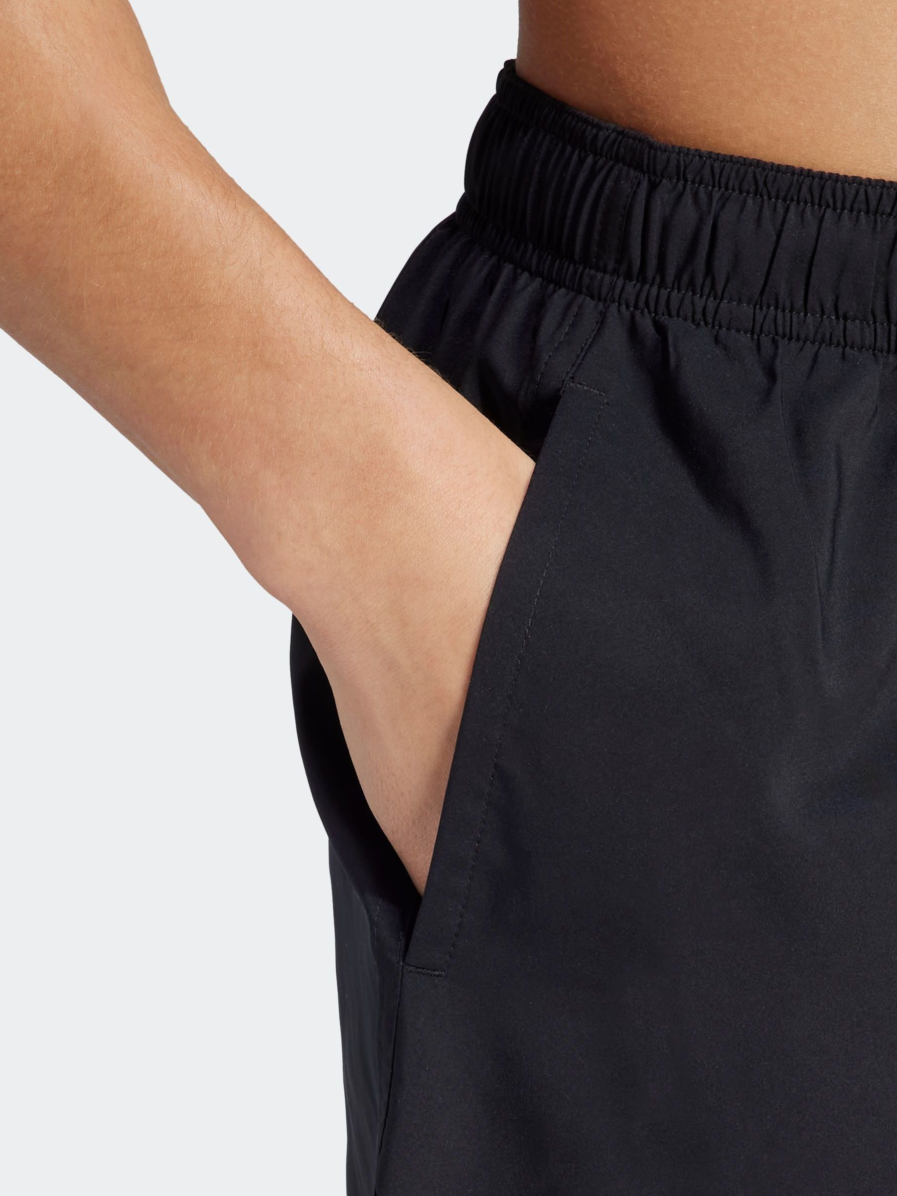 Buy adidas Black Solid CLX Classic-Length Swim Shorts from the