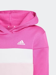 rožnata - Adidas Otroška športna oblačila Tiberio 3-črtast; progast Colorblock Fleece Leggings Set - Slika 10 iz 12