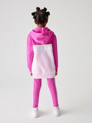 rožnata - Adidas Otroška športna oblačila Tiberio 3-črtast; progast Colorblock Fleece Leggings Set - Slika 3 iz 12