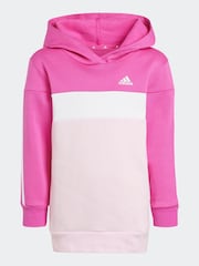rožnata - Adidas Otroška športna oblačila Tiberio 3-črtast; progast Colorblock Fleece Leggings Set - Slika 8 iz 12