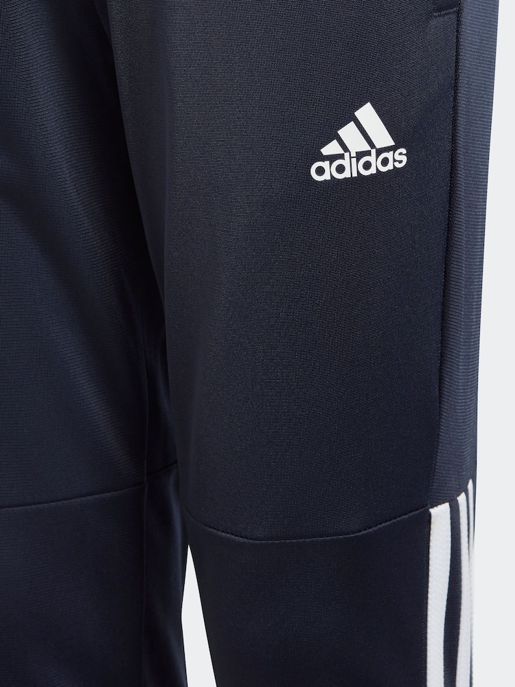 adidas Blue Kids Sportswear Tiberio 3-Stripes Colorblock Shiny Tracksuit - Image 14 of 14