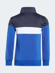 adidas Blue Kids Sportswear Tiberio 3-Stripes Colorblock Shiny Tracksuit - Image 9 of 14