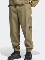 adidas Green Sportswear City Escape Cargo Tracksuit Bottoms - Image 1 of 9