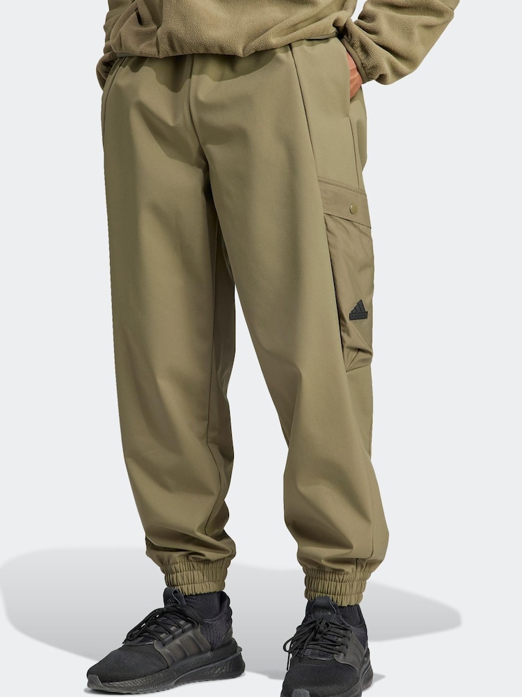 adidas Green Sportswear City Escape Cargo Tracksuit Bottoms - Image 1 of 9