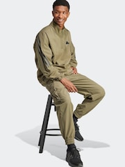 adidas Green Sportswear City Escape Cargo Tracksuit Bottoms - Image 5 of 9