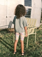 Khaki Green Sequin Butterfly T-Shirt and Cycling Shorts Set (3-16yrs) - Image 3 of 6