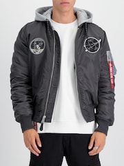 Alpha Industries MA-1 VF Dark Side Flight Hooded 100% Cotton Jacket - Image 1 of 5