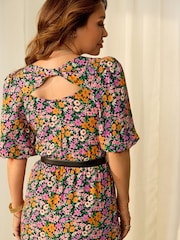 Myleene Klass Animal Bow Back Aztec Dress - Image 5 of 6