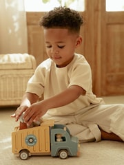 Little Dutch Multi Garbage Wooden Truck Toy With Pegdolls - Image 1 of 3