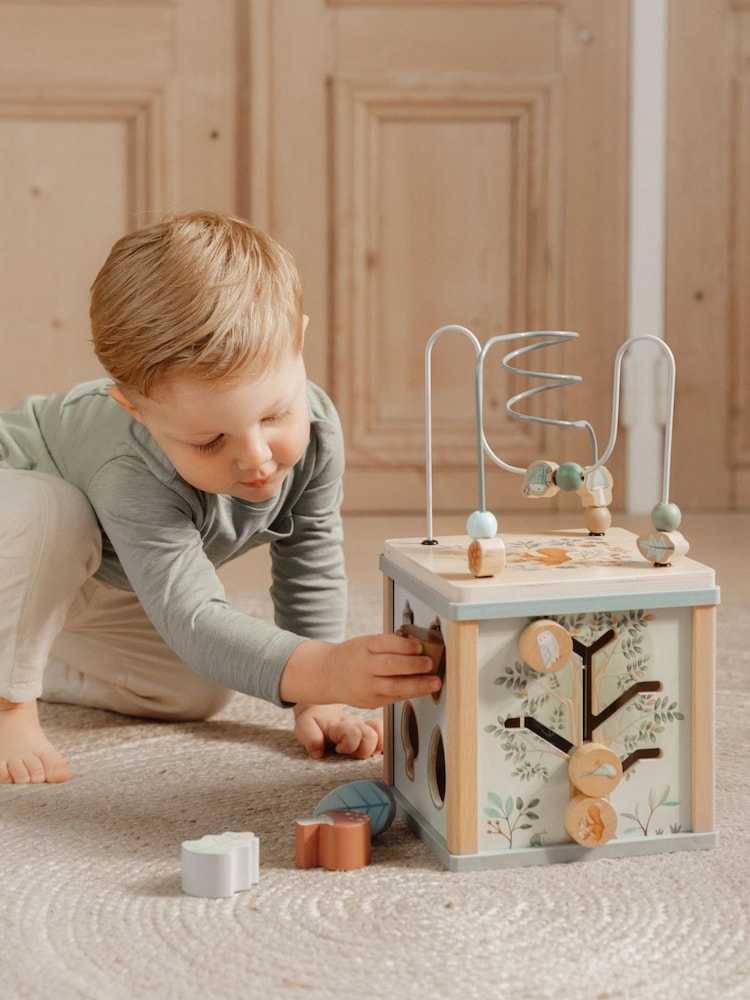 Little Dutch Forest Friends Blue Activity Cube Toy - Image 2 of 5 Little Dutch Forest Friends Blue Activity Cube Toy - Image 2 of 5