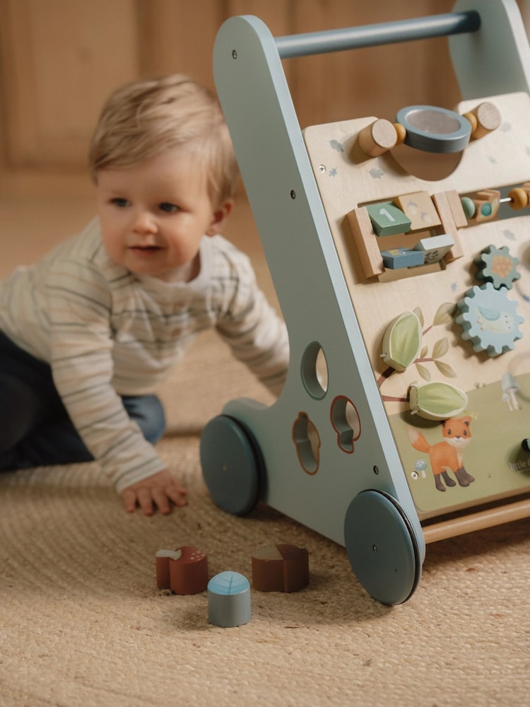 Little Dutch Forest Friends Blue Multi-Activity Baby Walker Wooden Toy - Image 2 of 5 Little Dutch Forest Friends Blue Multi-Activity Baby Walker Wooden Toy - Image 2 of 5