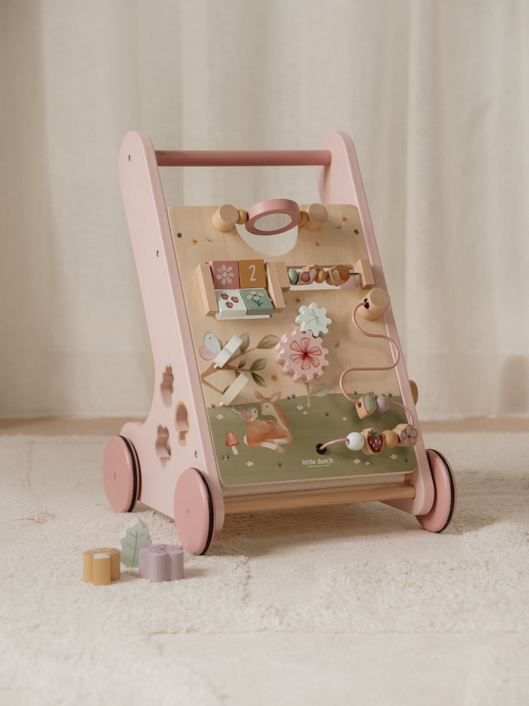 Little Dutch Fairy Garden Pink Multi-Activity Baby Walker Wooden Toy - Image 2 of 6 Little Dutch Fairy Garden Pink Multi-Activity Baby Walker Wooden Toy - Image 2 of 6