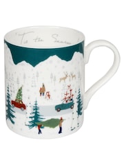 Sophie Allport White Tis the Season Home For Christmas Mug - Image 1 of 1
