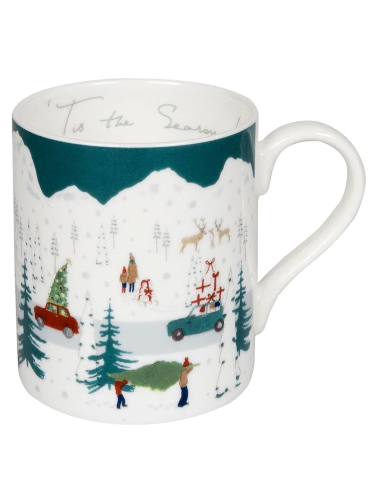 Sophie Allport White Tis the Season Home For Christmas Mug - Image 1 of 1