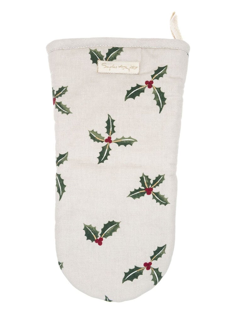 Sophie Allport Natural Holly And Berry Oven Mitt - Image 1 of 2