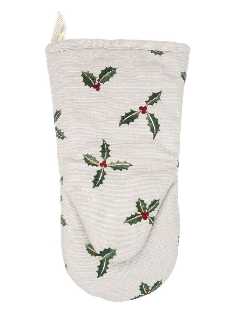 Sophie Allport Natural Holly And Berry Oven Mitt - Image 2 of 2