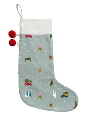 Sophie Allport Blue Home For Christmas Stockings - Image 1 of 1