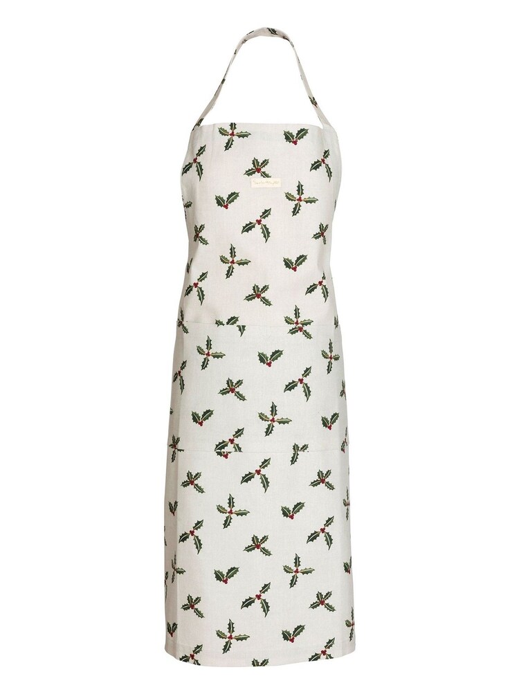 Sophie Allport Natural Christmas Holly And Berry Apron - Image 1 of 1