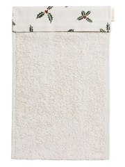 Sophie Allport Natural Christmas Holly And Berry Roller Hand Towel - Image 1 of 1