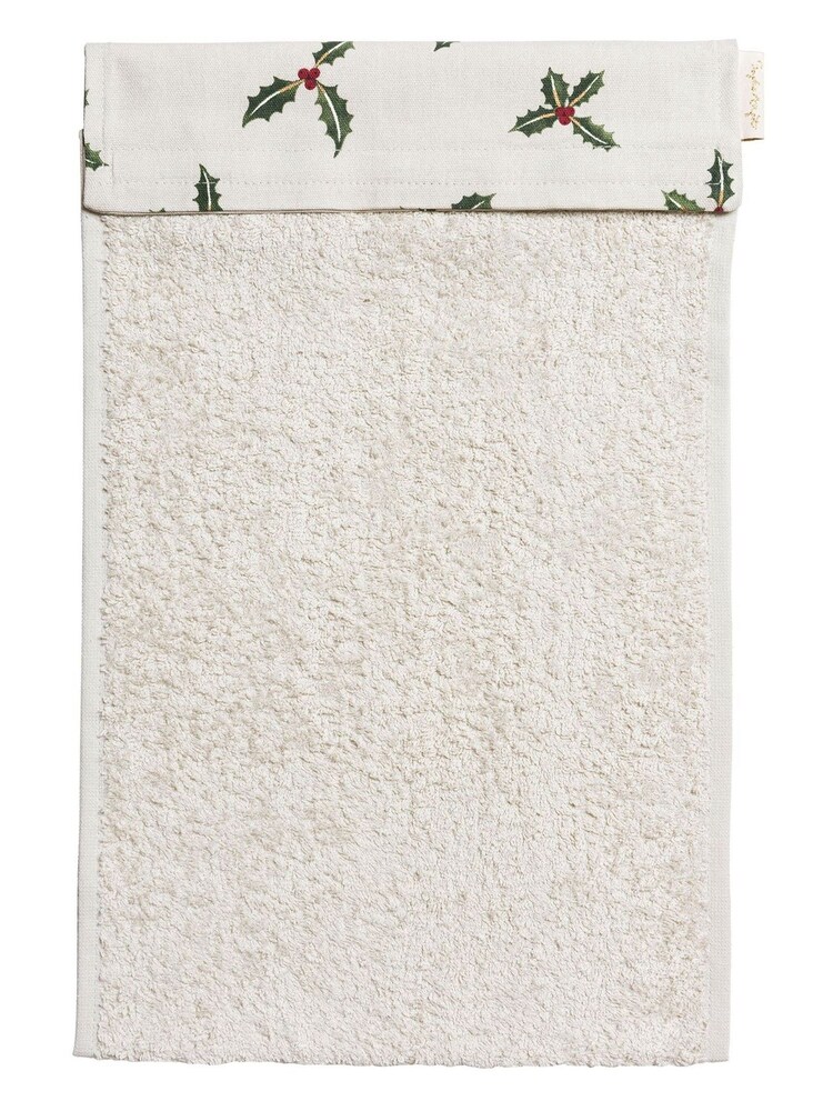 Sophie Allport Natural Christmas Holly And Berry Roller Hand Towel - Image 1 of 1