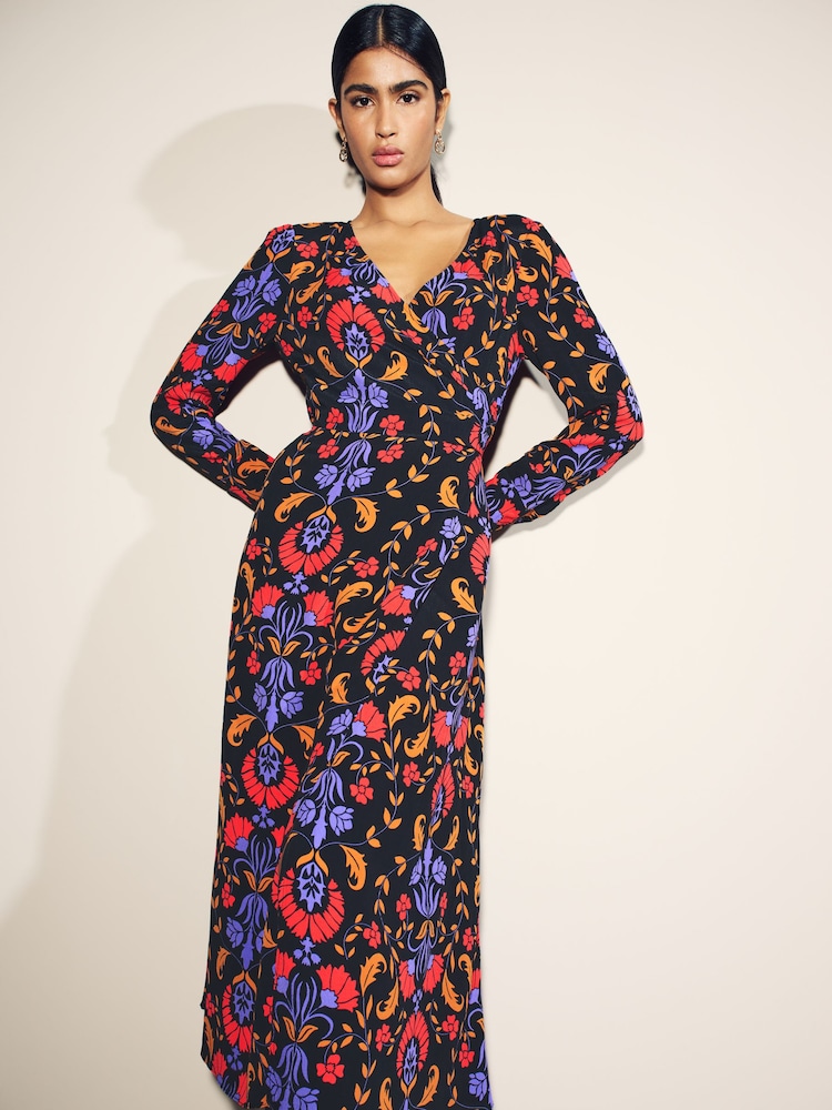 Myleene Klass Pink Animal Print Wrap Dress - Image 3 of 5