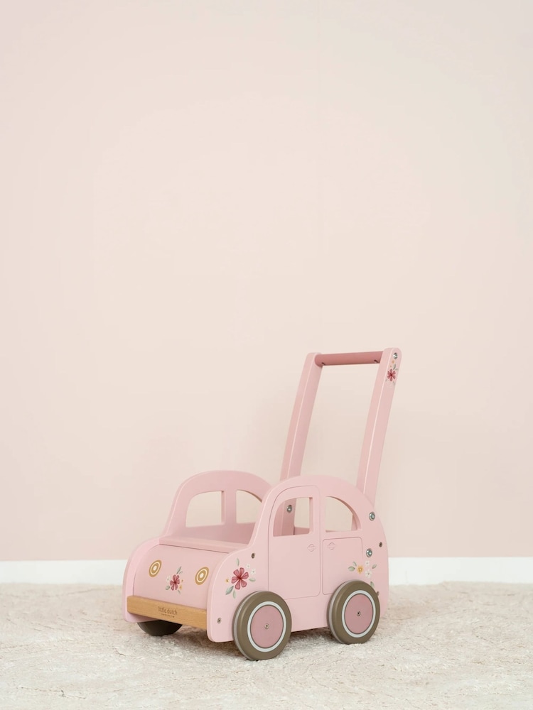 Little Dutch Pink Baby Walker Wooden Toy - Image 1 of 3 Little Dutch Pink Baby Walker Wooden Toy - Image 1 of 3