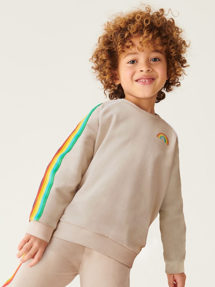 Little Bird by Jools Oliver Stone Rainbow Crew Neck Sweatshirt - Image 1 of 7