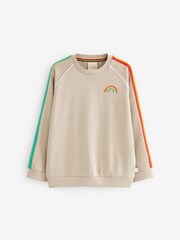 Little Bird by Jools Oliver Stone Rainbow Crew Neck Sweatshirt - Image 5 of 7