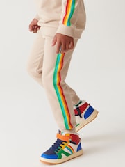 Little Bird by Jools Oliver Stone Rainbow Striped Joggers - Image 1 of 9