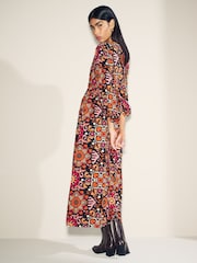 Myleene Klass Printed Midi Wrap Dress - Image 2 of 5