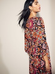 Myleene Klass Printed Midi Wrap Dress - Image 3 of 5
